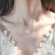 Grace Girl Moon Splashing Galaxy Necklace Women's High-end Light Luxury Pendant Temperament Clavicle Chain as a Valentine's Day Birthday Gift for Girlfriend Moon Splashing Galaxy Necklace-Local Warehouse