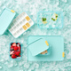 LOCK&LOCK refrigerator storage box plastic crisper portable fruit multi-size lunch box lunch box mint blue 750ml