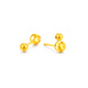 Mengjinyuan 18k gold earrings, laser dragon scales, gold ball screws, ear bone nails, birthday gift for girlfriend