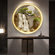
Three ants flowing water to finance the entrance of the entrance of the treasure luminous decoration painting LED lighting painting background wall landscape painting modern light luxury mural hanging painting Liushuishengcai 1389 diameter 50cm remote control connected to power supply