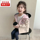 Labubu Girls' Style Jacket Spring and Autumn 2025 New Top Baby Hooded Jacket Autumn Children's Autumn Clothing Pink 140 One Size Small