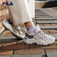 FILA official women's shoes FLUID 5 cat claw casual shoes fashionable retro sports shoes for women milk white/romantic purple-GO 38