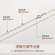 Lao Fengxiang 99 pure silver necklace girls sterling silver chain single chain without pendant clavicle chain bare chain plain chain simple fashion jewelry L-D65 pure silver ingot chain - about 46cm (only ingot chain is issued)