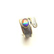 Ancient Canadian new other/other natural crystal/semi-precious stone gold ring ammolite stone ring