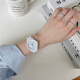 Prüfung Watch für weibliche und ältere Schüler mit hohem Erscheinungsbild und einfacher Ins -Stil für Mädchen Jugendcampus weiße Quarz Uhr 5010 Schmetterling Aprikosengürtel, Uhrenbox + Ersatzbatterie