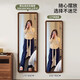 Dexu solid wood mirror full-body mirror floor-standing mirror home girl bedroom dressing mirror clothing store fitting mirror wall hanging large mirror walnut color 155*45cm-explosion-proof-swinging and hanging two-purpose