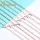 Fat Donglai same style pt950 platinum plain chain necklace for women 18K white l gold lock rose gold necklace leave a message for necklace style