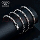 Jishangji GsunG platinum necklace men's solid PT950 necklace simple braided shiny platinum necklace for men and women