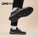 Zero men's shoes, sports casual shoes, thick-soled shoes, wear-resistant, fashionable, versatile and comfortable sports shoes for men, black 42