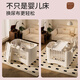 Cuna Shantou Lincun, cama de empalme extraíble ajustable, cama de juego, cambiador multifuncional para bebé, lavabo colgante, estera de fibra de aire 4D, mosquitera, mesa para cambiar pañales, otra estructura de soporte de montaje