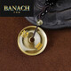Banach Citrine Peace Buckle Necklace Five Elements Missing Earth Pendant Kirin Pendant Keychain Amulet Exquisite Bead Chain Style