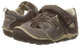 Stride rite children's toe-cap sandals, lightweight and comfortable outdoor sports shoes, Velcro design, Brown 4 Wide Toddler