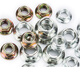 
JINGGONG GB6187 Carbon steel all-metal hexagonal flange metal lock nut Galvanized flange self-locking screw cap M5 opposite sides 8 (25 pieces) white zinc