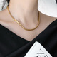 Fat Donglai's same style 18k gold snake bone l chain does not fade Italian 18K gold plated soft snake bone l chain clavicle necklace for women soft snake bone necklace 40 cm gold