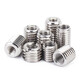 Jinchao 304 stainless steel internal and external tooth nut thread conversion brace thread sheath M3M4M5M8M10M12M16 M3*M5*L6 (5 pieces) slotted