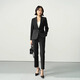 Lady Bird black formal suit women's professional small man interview wear public examination high-end suit jacket