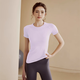 Yoga wear for women, thin breathable running sports short-sleeved T-shirt for women, Pilates training fitness top for women, sky blue S (recommended 95 Jin Jin is equal to 0.5 kg or less)