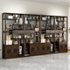 Sizhuge new Chinese style living room floor-standing ancient shelf Duobaoge tea tea room storage rack tea cabinet tea set display shelf combination style-3 piece set