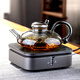 Gaoming rat tail glass teapot 2025 new electric ceramic stove tea maker Cai Shu high-end thickened tea water separation teapot Cai Shu pot single pot 550ml