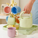 Mud-free cream-style ceramic water cup set for home living room high-end cup set housewarming tea set teacup complete set full color (6 color mix and match) 6 cups