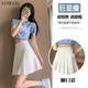 XINBUCKS Pocket Pleated Skirt Women's Short Skirt High Waist Slim A-Line Skirt Elastic Waist Skirt Spring Summer Autumn Student JK Skirt Black (Pocket Style) M Recommendation 85-105Jin Jin equals 0.5 kg