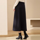 Xianlixiu cover-span slimming A-line skirt plus size women's intellectual commuting all-match skirt fat mm winter new style 3928 black gray XL