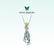 Muye Natural Colored Treasure 925 Silver Peridot Chain Chain Silk Necklace Original Design Jewelry Silk Necklace