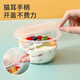 Meiya disposable lunch boxes 500ml*50 sets of food-grade packed lunch boxes with lids, round bowls, microwaveable
