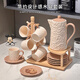 Xibaisheng ceramic tea set complete set for home living room hospitality teapot cup large capacity cold kettle cup set housewarming gift light luxury kettle cup 14-piece set 1285