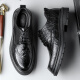 Cartelo Brock Herren Lederschuhe Cowide Herrenschuhe erhöhte dicke Sohle formale Schuhe Lederschuhe Männer 9859 Schwarz erhöht 39 39