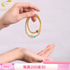Junliang 2025 Brazilian Natural Citrine Bracelet Blonde Crystal Pixiu Multi-circle Bracelet Yellow Crystal Bracelet for Girl, Bead Diameter 6mm