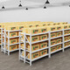 Baigang Shelves Storage Racks Lightweight Warehouse Display Racks Metal Shelves Cargo Racks Storage Racks Light Blue 150kg Length 150*W 50*H 200cm