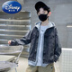 Disney boys' autumn denim jacket hits the streets in spring and autumn new style children's autumn medium and large children's tops and windbreakers are handsome black spring and autumn 120 cm