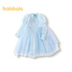 Balabala Girls Dress Mesh Princess Skirt Autumn and Winter Elsa IP