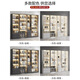 Caixiang bookcase with glass door display wine cabinet light luxury customized home living room integrated wall to top bookshelf solid wood hand-made 40cm single door light luxury gray package installation standard version delivered to the home