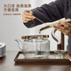 YIHUTEA teapot glass teapot health kettle glass high borosilicate teapot tea water separation teapot kungfu tea set steaming double inner pot 1300ML transparent teapot