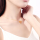 Safir birthday gift 18K gold pendant female gold butterfly gift girlfriend birthday gift single pendant 18K gold blue butterfly