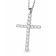 Fat Donglai's same style pt950 platinum cross necklace imported technology Moissanite l diamond pendant ALC/flawless under the mirror x D-E/extreme white x silver plated 5 points