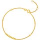 Saturday Lucky Yellow 18K Gold Bracelet Women's Small Sugar Cube Color Gold Bracelet Birthday Gift C0710985 16+3cm