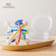 YouRentang Yingshi Manhattan hand ball baby silicone chewable toy molar stick teether baby molar baby chewing gum color perception dustproof non-stick hair rattle soothing