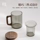 Flat tea cup tea water separate cup glass water cup with filter mouth gift tea cup large capacity 420ml Jiang Nanchun