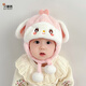 Benasi baby hat autumn and winter for boys and girls, infants and toddlers 6-12 months, warm and cute ear protection plush hat winter kitten - brown color 5 months - 2 years old (42-49CM)