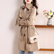 Audun windbreaker coat for women 2025 new style women's small medium-length spring and autumn coat AT3212 Khaki L