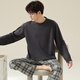 Langsha pure cotton pajamas men's cotton plaid youth can wear spring long-sleeved trousers loose men's home clothes suit