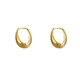 Xixuejian high-end gold pigment hoop earrings for women, retro Hong Kong style, simple temperament, water drop earrings, gift for wife, gold G233, a pair of gold geometric earrings