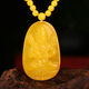 Fat East Lai Quality Beeswax Pendant Chicken Fat Yellow Twelve Zodiac Amulet Guanyin Amitabha Necklace Samantabhadra Bodhisattva Zodiac (Dragon) (Snake)