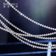 SHENGSHIQIYUAN pt950 platinum necklace for women plain chain platinum necklace clavicle chain sparkling platinum diamond necklace bead chain for women 45cm long 5.71 grams thick about 1.5mm