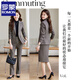 ROMON light coffee woolen suit jacket for women autumn and winter 2025 new high-end temperament small professional thick suit suit dark gray (suit + pants) M