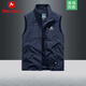 Marmot Vest Men's Vest Jacket Spring, Autumn and Winter Outdoor Mountaineering and Fishing Multi-Pocket Workwear Vest Dark Blue M