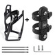 WestBiking bicycle water bottle cage conversion seat mountain bike punch-free water cup holder fixed frame general bicycle equipment black + black water bottle cage